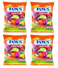 fox's crystal clear fruits candy pouch, (90g x 4 packs)