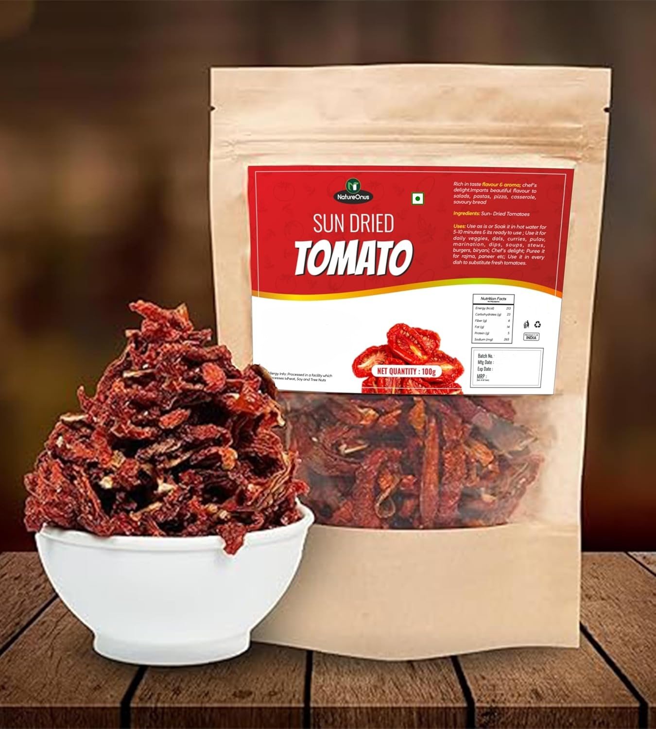 natureonus sun dried tomato, 100g | tomatoes | hygienically solar dried | anti oxidant rich | use in dips, marinades, salads, pasta, veggies, dals, curries, pulav, soups, stews, burgers natureonus sun dried tomato, 100g | tomatoes | hygienically solar dried | anti oxidant rich | use in dips, marinades, salads, pasta, veggies, dals, curries, pulav, soups, stews, burgers