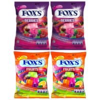 fox's crystal clear fruits candy 90g (90gms pack of 2) & fox's crystal clear berries candy (90gms pack of 2)