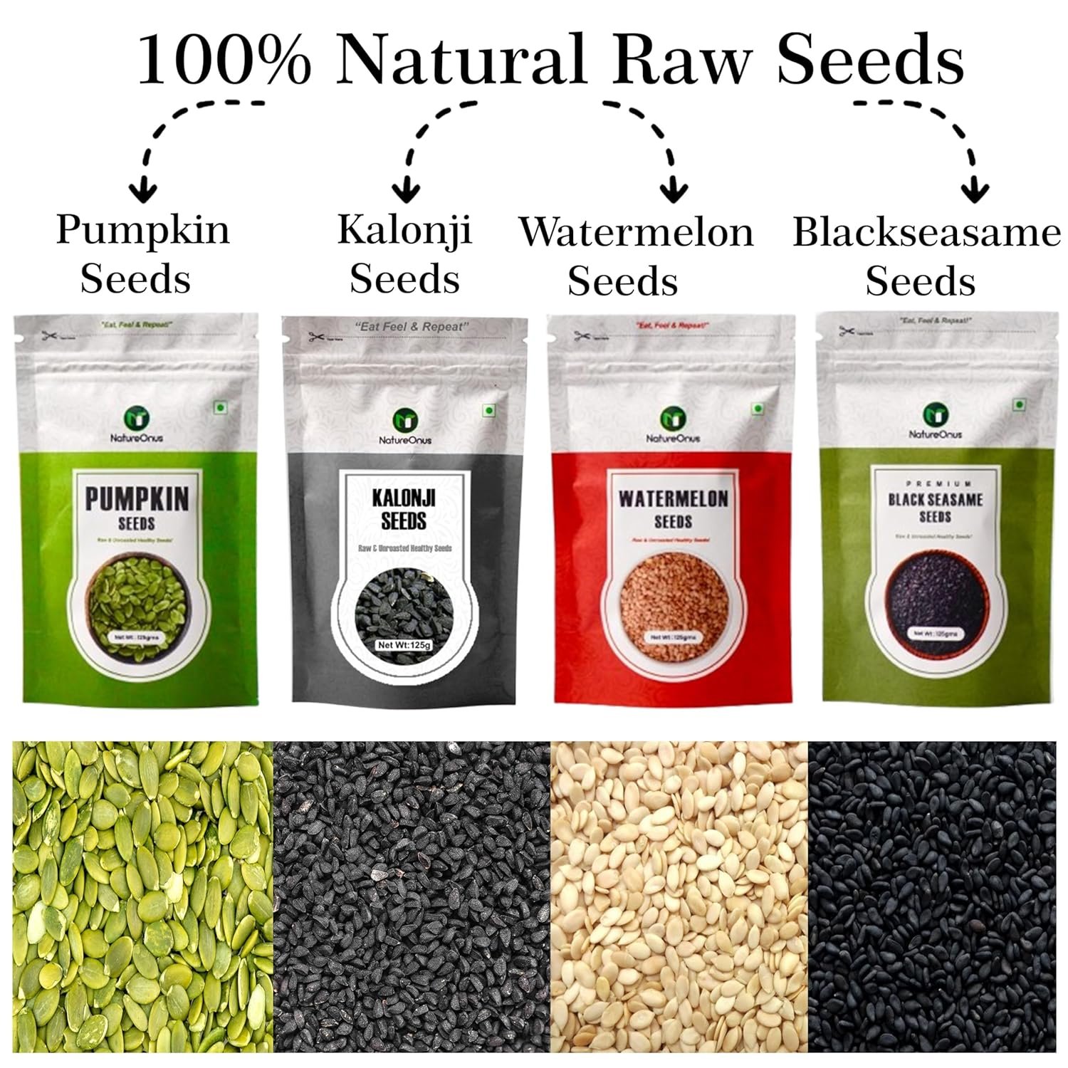 natureonus pack of 12 raw seeds for eating| chia, pumpkin, sunflower, flax, watermelon, halim, cucumber, muskmelon, kalonji, white sesame, black sesame & basil seeds |mix superfoods for eating combo pack of 12 125g each natureonus pack of 12 raw seeds for eating| chia, pumpkin, sunflower, flax, watermelon, halim, cucumber, muskmelon, kalonji, white sesame, black sesame & basil seeds |mix superfoods for eating combo pack of 12 125g each