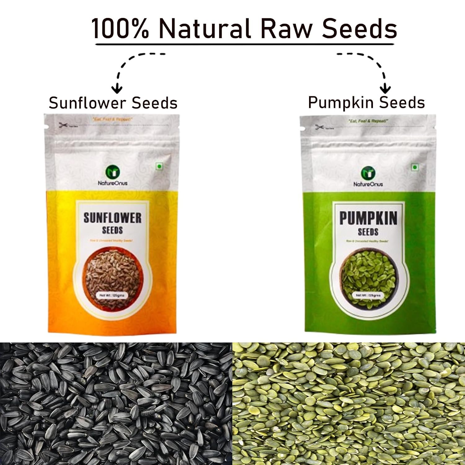 natureonus all raw seeds combo pack of 6 750g | chia, pumpkin, sunflower, flax, watermelon & basil seeds 125g each | seeds mix superfoods for eating rich in antioxidants vitamins & minerals natureonus all raw seeds combo pack of 6 750g | chia, pumpkin, sunflower, flax, watermelon & basil seeds 125g each | seeds mix superfoods for eating rich in antioxidants vitamins & minerals