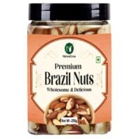 natureonus premium jumbo brazil nut 250gms | premium grade brazil nuts for a nutritious delight | dry fruits | whole brazil nut are loaded with high selenium contents