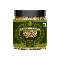 natureonus 6 in 1 raw seeds mix 350g | mix seeds for eating | diet snacks [raw sunflower seeds, pumpkin seeds, flax seeds, sesame seeds, watermelon seeds & chia seeds]