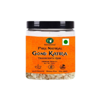 natureonus gond katira pure (edible gum) 125 grams | tragacanth crystals gum | high cooling properties herbal food | super food | badam pisin almond gum