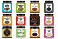 natureonus super seeds combo pack of 12, chia, flax, pumpkin, sunflower seeds, watermelon, halim, cucumber, muskmelon, kalonji, white sesame, black sesame & basil seeds |reusable jar packs – 12 x 125g