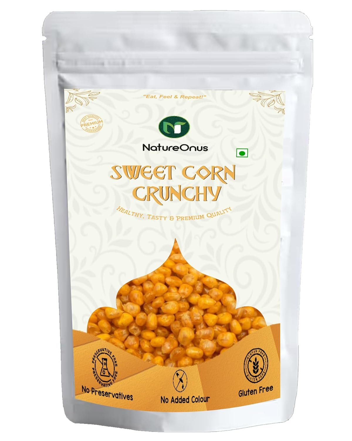natureonus vacuum fried sweet corn crunchy snacks 43g pack of 3 natureonus vacuum fried sweet corn crunchy snacks 43g pack of 3