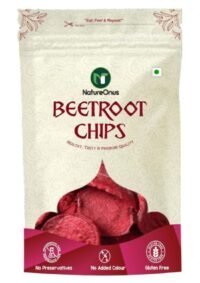 natureonus vacuum fried beetroot chips 43g pack of 3 | crispy & tasty snacks | gluten free | friendly snack | trans free|no artificial flavour | snacks| vegetable chips 129 grams