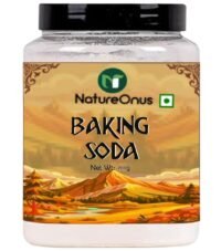 natureonus baking soda 200gms | food grade | pure & versatile for baking, cleaning, and deodorizing | perfect for cakes, cookies, and breads | cleaner for kitchen, bathroom and more