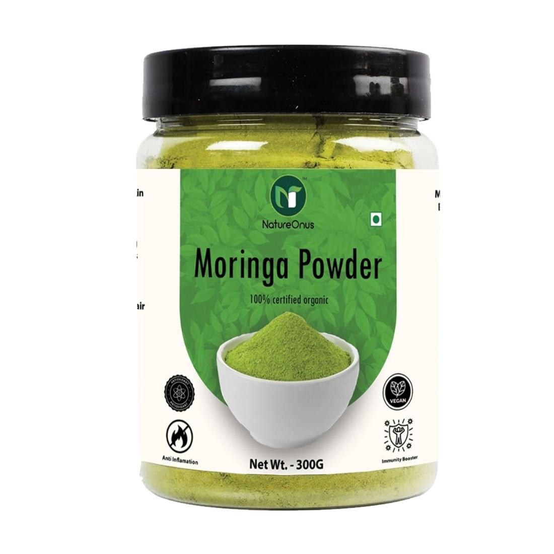 natureonus moringa powder drumstick leaf powder 300gms | moringa oleifera, moringa for immunity, digestion & energy | multi vitamin, anti oxidant | good for hair & skin | protein rich natureonus moringa powder drumstick leaf powder 300gms | moringa oleifera, moringa for immunity, digestion & energy | multi vitamin, anti oxidant | good for hair & skin | protein rich