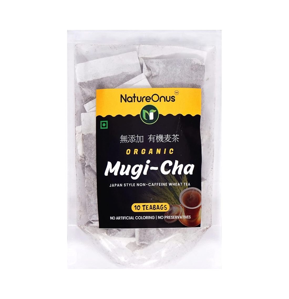 natureonus mugicha japan style non caffeine wheat tea mugicha barley tea, 10 tea bags | no preservatives | a caffeine free japanese style barley for everyday hydration natureonus mugicha japan style non caffeine wheat tea mugicha barley tea, 10 tea bags | no preservatives | a caffeine free japanese style barley for everyday hydration