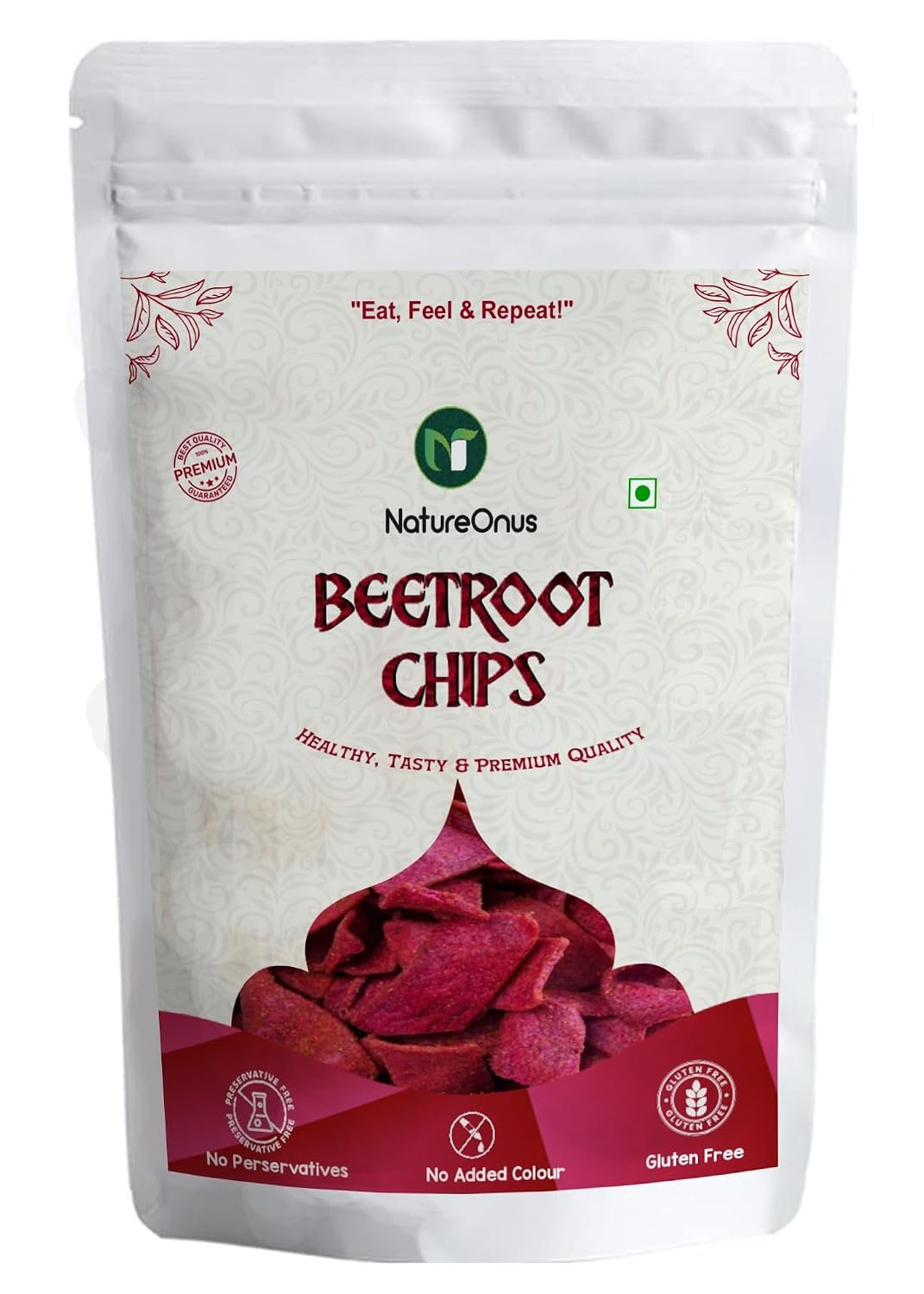 natureonus beetroot chips 43gms pack of 3 | perfect snacking chips with high nutrient content | millet based | high protein snacks | crispy beetroot, tasty with high dietary fiber and nutrient|content gluten free snack|high protein and fiber rich natureonus beetroot chips 43gms pack of 3 | perfect snacking chips with high nutrient content | millet based | high protein snacks | crispy beetroot, tasty with high dietary fiber and nutrient|content gluten free snack|high protein and fiber rich