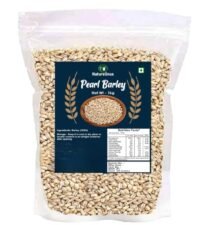 natureonus pearl barley (jau), 1kg [provides vitamins, minerals & fiber rich] premium hulled whole barley grains | jau | jav | barli | yavalu | yava | unpolished | high fiber for baking & cooking | ancient grain | perfect for diets | ideal for soups, salads, risottos, khichdi & everyday meals | cooks like rice | ideal for risottos & soups