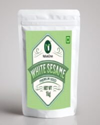 natureonus raw seeds for eating, 1kg pack (white sesame seeds)