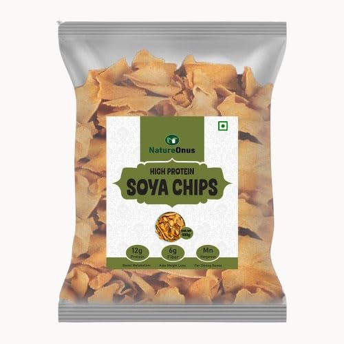 natureonus soya chips 500gms | perfect snacking with high nutrient content | soya based chips | high protein snacks | soya chips, tasty with high dietary fiber and nutrient|content gluten free snack|high protein and fiber rich natureonus soya chips 500gms | perfect snacking with high nutrient content | soya based chips | high protein snacks | soya chips, tasty with high dietary fiber and nutrient|content gluten free snack|high protein and fiber rich