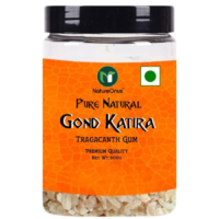 natureonus gond katira pure (edible gum) 300 grams | tragacanth crystals gum | high cooling properties herbal food | super food | badam pisin almond gum