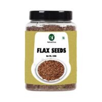 natureonus premium raw flax seeds 350gms | non gmo alsi seeds | rich in fibre and omega 3 | flax seeds for hair growth | diet food | keto friendly, use in salads, after meal digestive