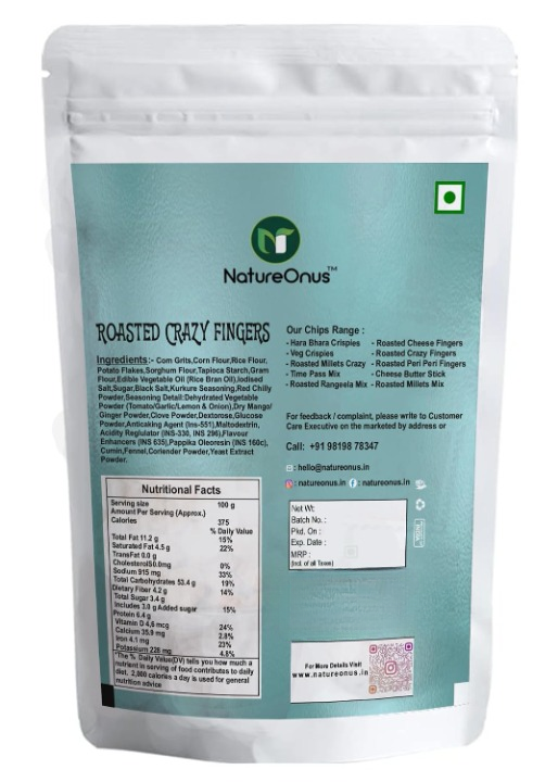 natureonus roasted crazy fingers 43g pack of 3 natureonus roasted crazy fingers 43g pack of 3