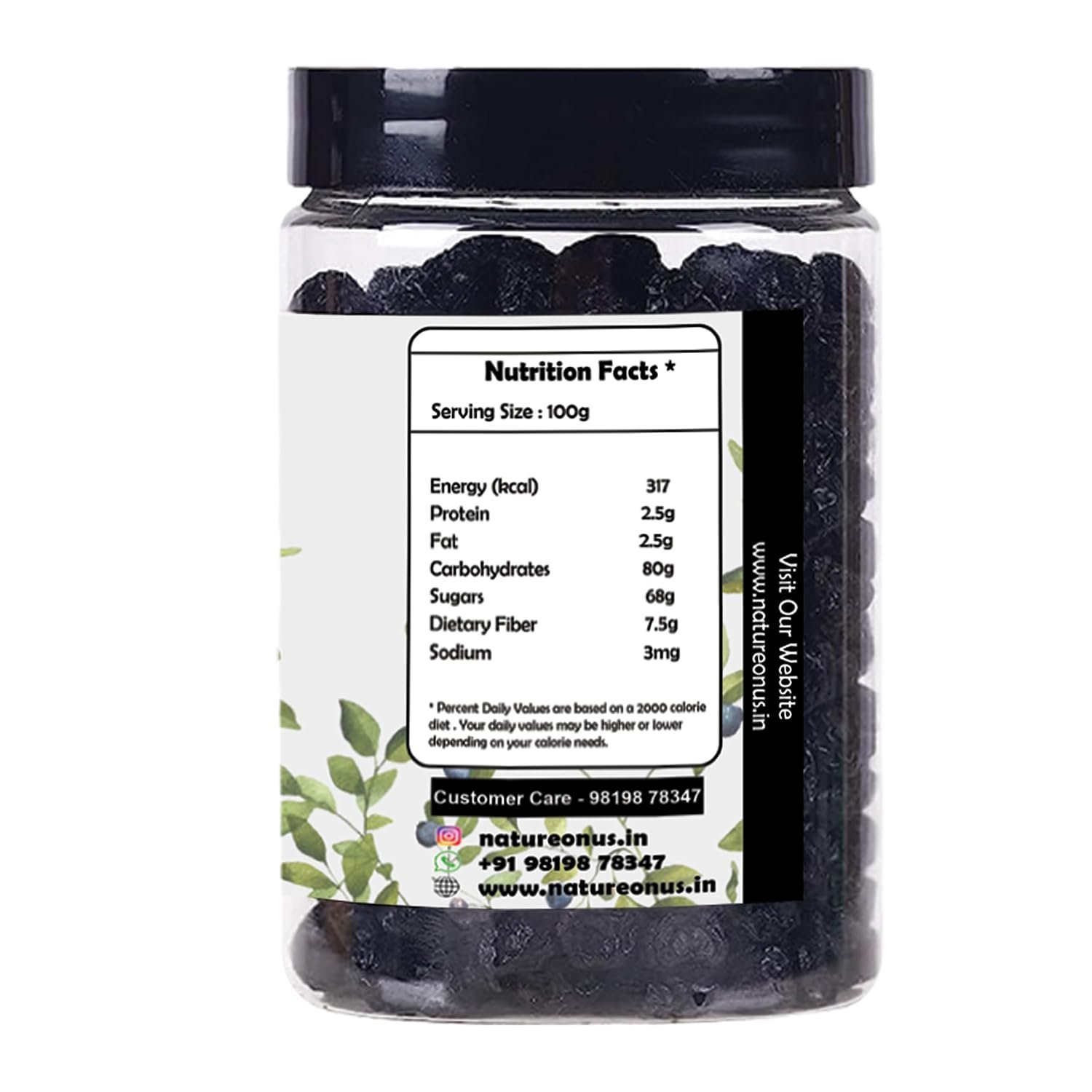 natureonus dried blueberries 850g | tasty whole & dried blueberry | rich in calcium and vitamin k | non gmo & no preservatives (850) natureonus dried blueberries 850g | tasty whole & dried blueberry | rich in calcium and vitamin k | non gmo & no preservatives (850)