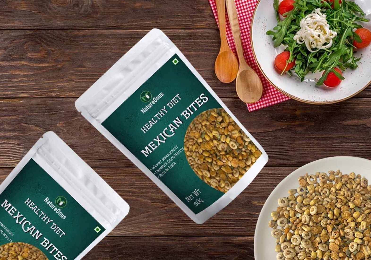 natureonus baked mexican bites 50g pack of 3 | rice, corn, oats & jowar puffs with pumpkin seeds | wholesome snack for mindful eating | full of nutrients & high in fiber | 150gms natureonus baked mexican bites 50g pack of 3 | rice, corn, oats & jowar puffs with pumpkin seeds | wholesome snack for mindful eating | full of nutrients & high in fiber | 150gms