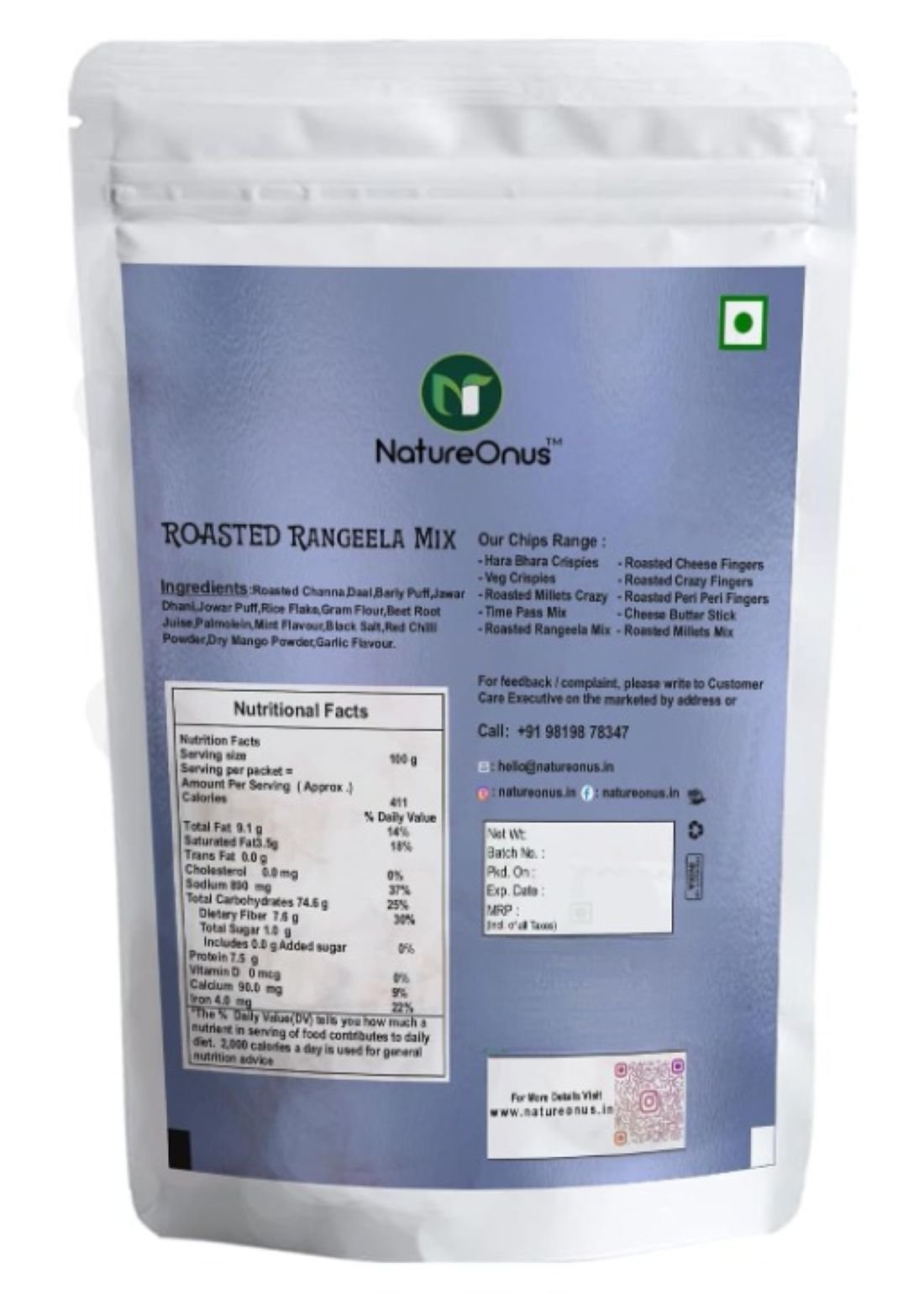 natureonus roasted rangeela mix 33g pack of 3 natureonus roasted rangeela mix 33g pack of 3