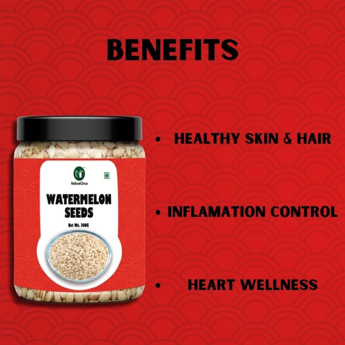 natureonus premium watermelon seeds 300g | raw watermelon seeds for eating | magaj seeds pack | tarbuj beej | rich in protein | potassium | magnesium & iron | raw watermelon seeds for eating natureonus premium watermelon seeds 300g | raw watermelon seeds for eating | magaj seeds pack | tarbuj beej | rich in protein | potassium | magnesium & iron | raw watermelon seeds for eating