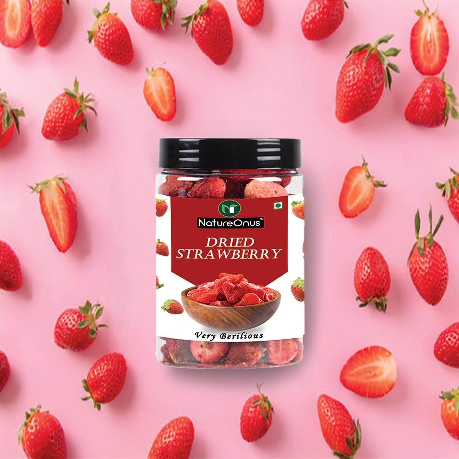 natureonus dried strawberry 350g | dried candied strawberry | candied dried strawberries dry fruit | tasty snack natureonus dried strawberry 350g | dried candied strawberry | candied dried strawberries dry fruit | tasty snack