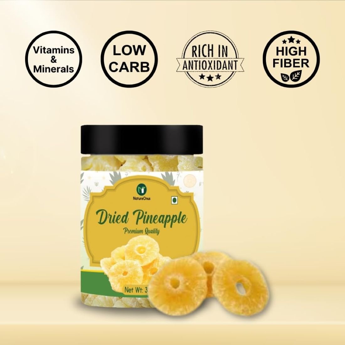 natureonus premium dried pineapple 300g | dried pineapple ring natureonus premium dried pineapple 300g | dried pineapple ring