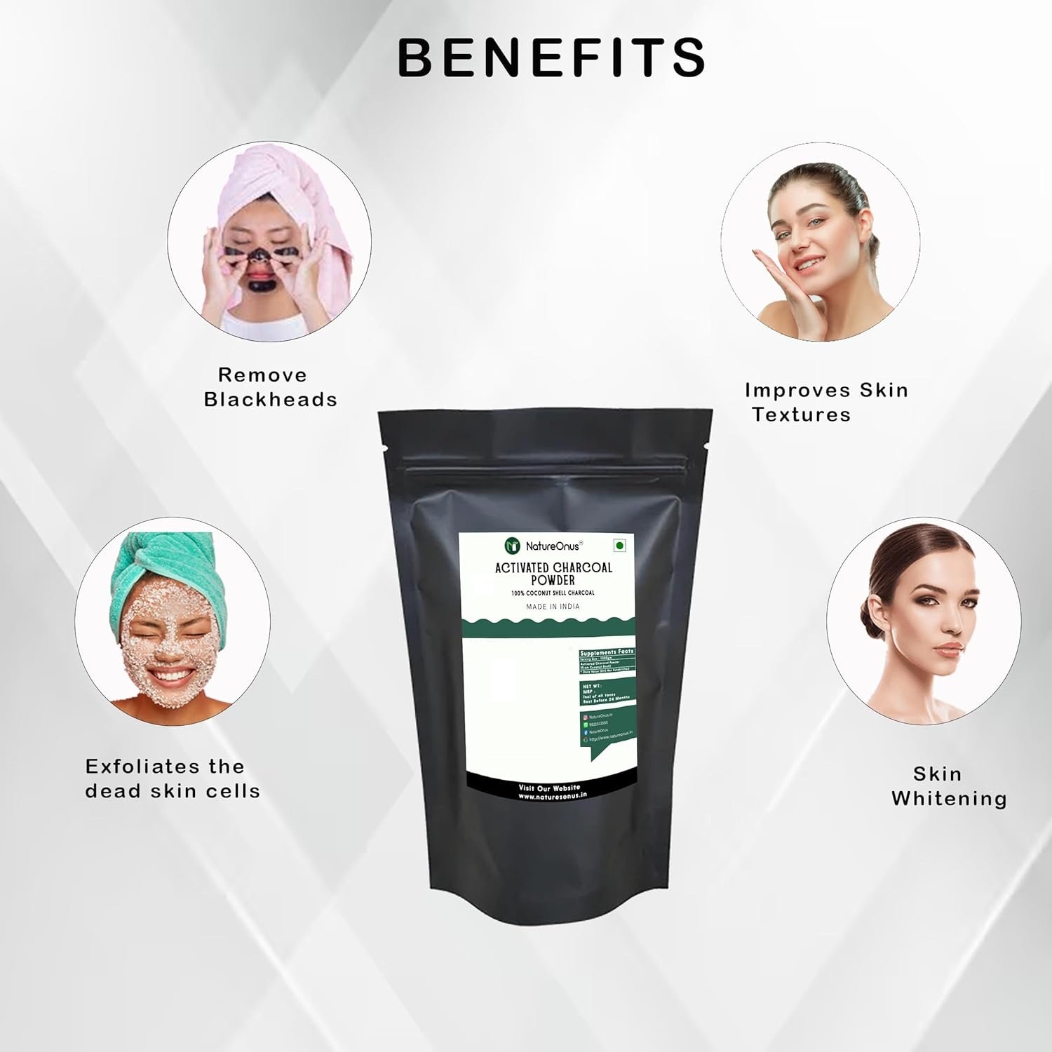 natureonus activated charcoal powder 500g | aaa+ grade coconut shells powder | teeth whitening, detox & cleansing powder for face, skin, and diy use, food grade natureonus activated charcoal powder 500g | aaa+ grade coconut shells powder | teeth whitening, detox & cleansing powder for face, skin, and diy use, food grade