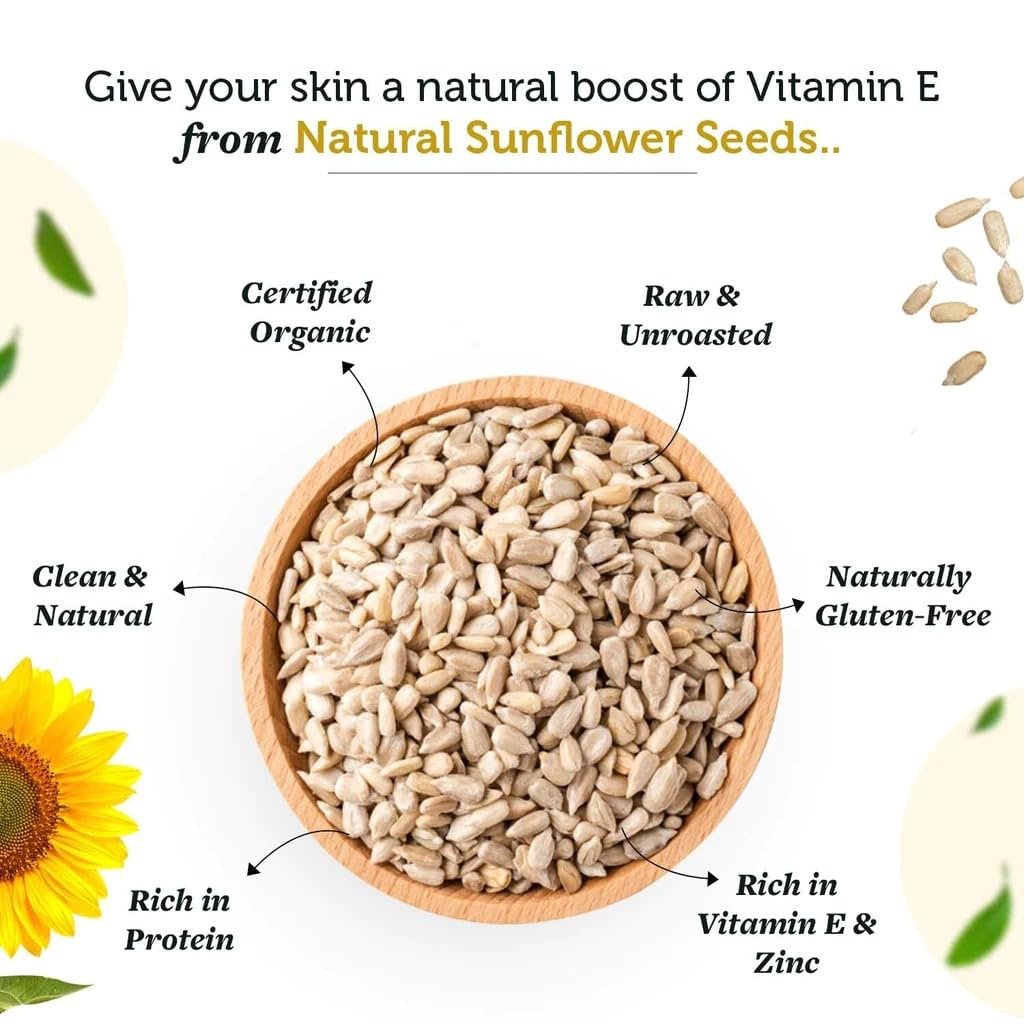 natureonus premium raw sunflower seeds for eating 300gms | protein and fiber rich superfood | | diet food | raw seeds | weight management | source of antioxidants | raw snack for skin | rich in protein & vitamin e superfood natureonus premium raw sunflower seeds for eating 300gms | protein and fiber rich superfood | | diet food | raw seeds | weight management | source of antioxidants | raw snack for skin | rich in protein & vitamin e superfood