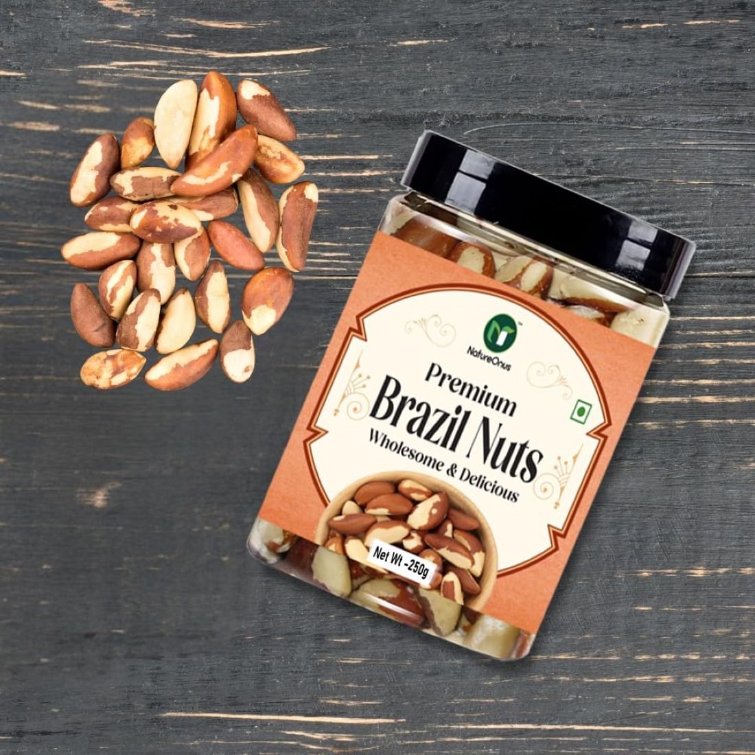 natureonus premium jumbo brazil nut 250gms | premium grade brazil nuts for a nutritious delight | dry fruits | whole brazil nut are loaded with high selenium contents natureonus premium jumbo brazil nut 250gms | premium grade brazil nuts for a nutritious delight | dry fruits | whole brazil nut are loaded with high selenium contents