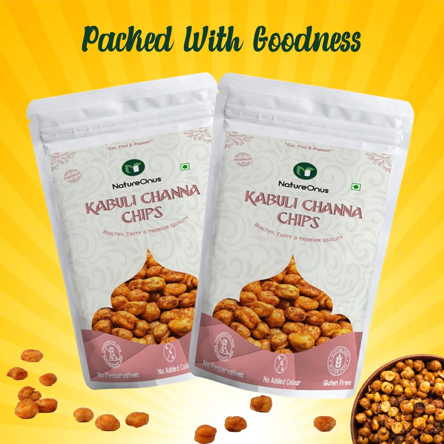 natureonus vacuum fried kabuli chana 43g pack of 3 natureonus vacuum fried kabuli chana 43g pack of 3