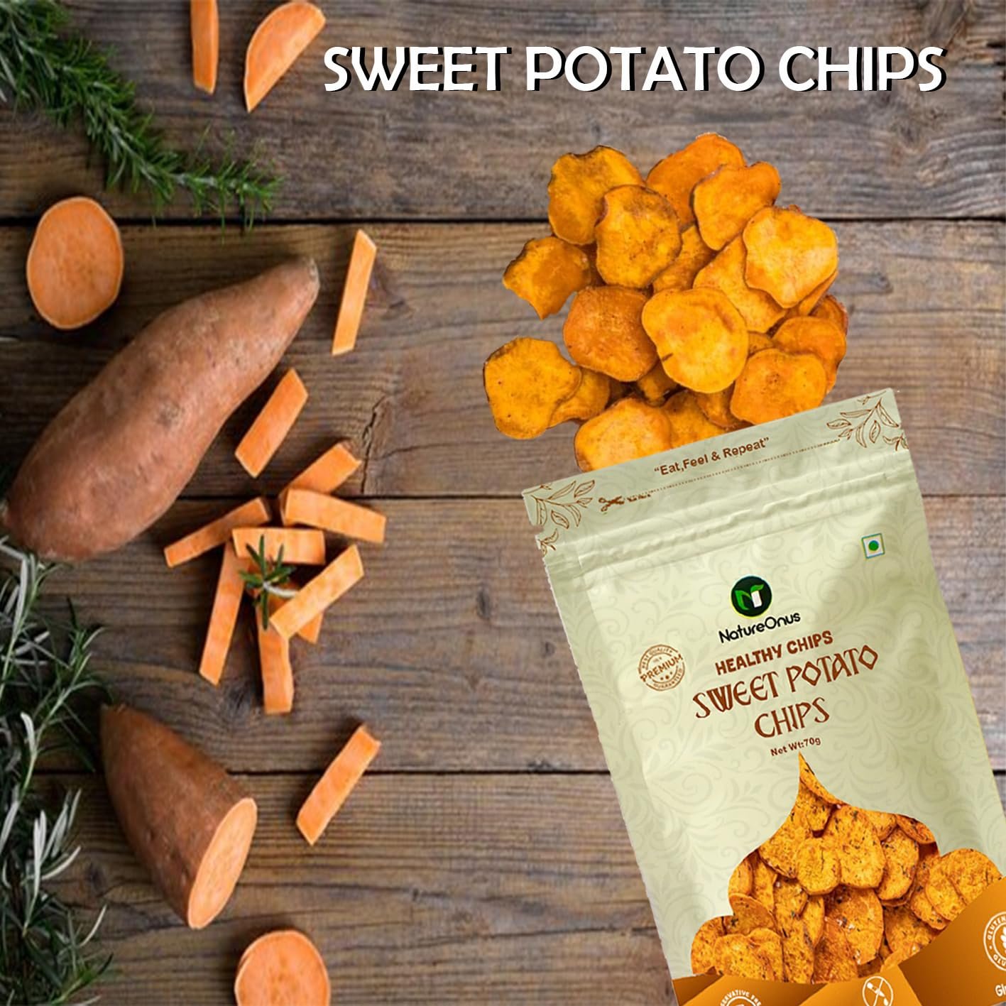 natureonus vacuum fried sweet potato chips 43g pack of 3 | healthy snack | no msg, no preservatives | low fat, zero cholesterol, trans fat free | gluten free vegetable chips | vacuum cooked sweet potato 129gms natureonus vacuum fried sweet potato chips 43g pack of 3 | healthy snack | no msg, no preservatives | low fat, zero cholesterol, trans fat free | gluten free vegetable chips | vacuum cooked sweet potato 129gms