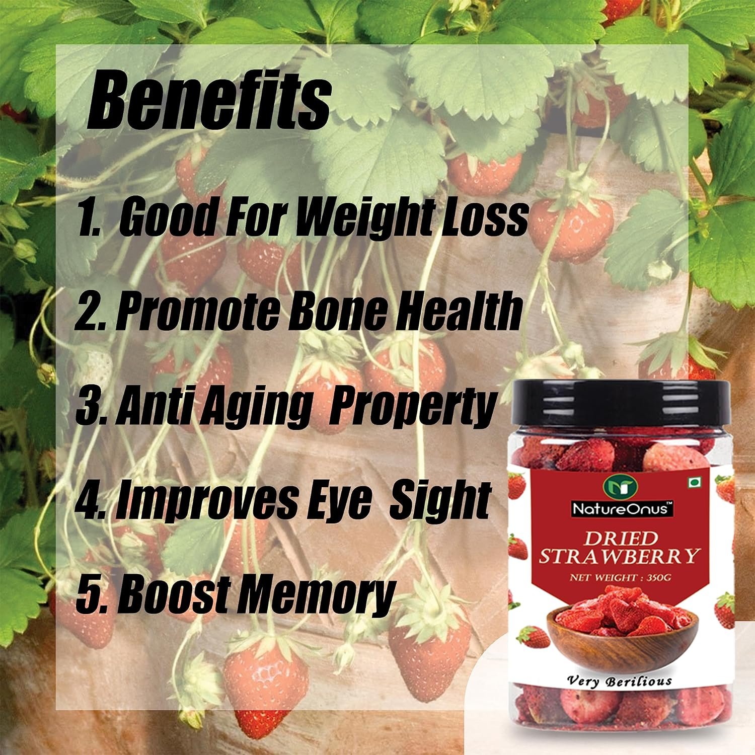 natureonus dried strawberry 150g | dehydrated candied strawberry | candied dried strawberries dry fruit | healthy and tasty snack natureonus dried strawberry 150g | dehydrated candied strawberry | candied dried strawberries dry fruit | healthy and tasty snack