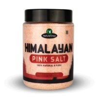 natureonus himalayan pink rock salt 500g | nutrients and minerals rich | gourmet grade from himalayas | no additives, unrefined | substitute of iodised (pink salt in jar packing)
