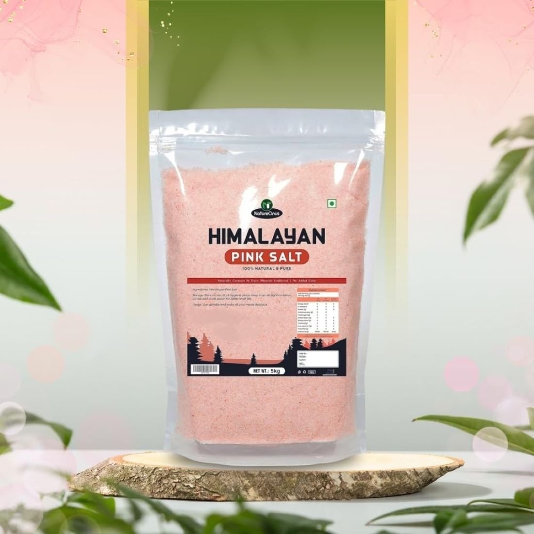 natureonus himalayan pink rock salt 5kg | nutrients and minerals rich | gourmet grade from himalayas | no additives, unrefined | substitute of iodised (bulk pack) natureonus himalayan pink rock salt 5kg | nutrients and minerals rich | gourmet grade from himalayas | no additives, unrefined | substitute of iodised (bulk pack)