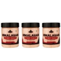 natureonus himalayan pink rock salt | nutrients and minerals rich | gourmet grade from himalayas | no additives, unrefined | substitute of iodised (250g pack of 3)