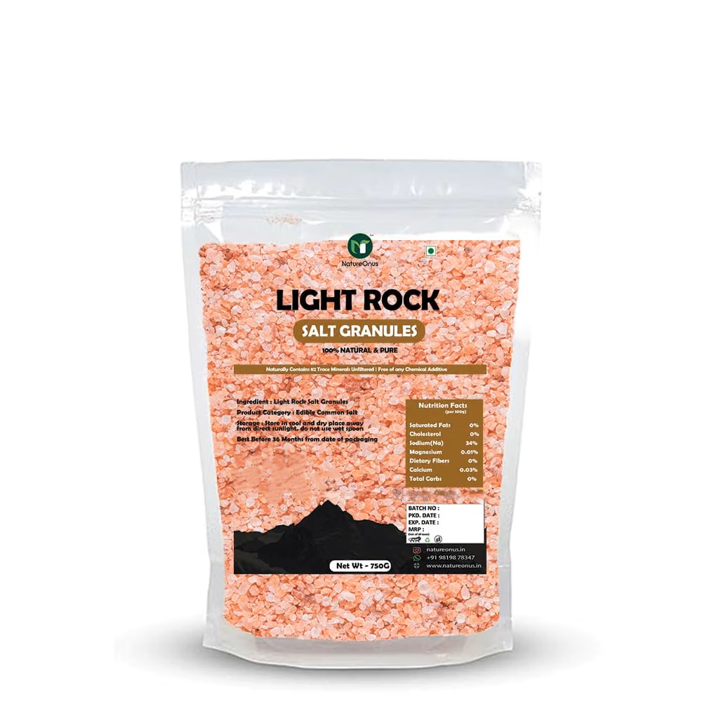 natureonus pink himalayan light rock salt granules 750gms | rock salt | sendha namak | mineral rich salt for cooking | non iodized for weight loss & cooking natureonus pink himalayan light rock salt granules 750gms | rock salt | sendha namak | mineral rich salt for cooking | non iodized for weight loss & cooking